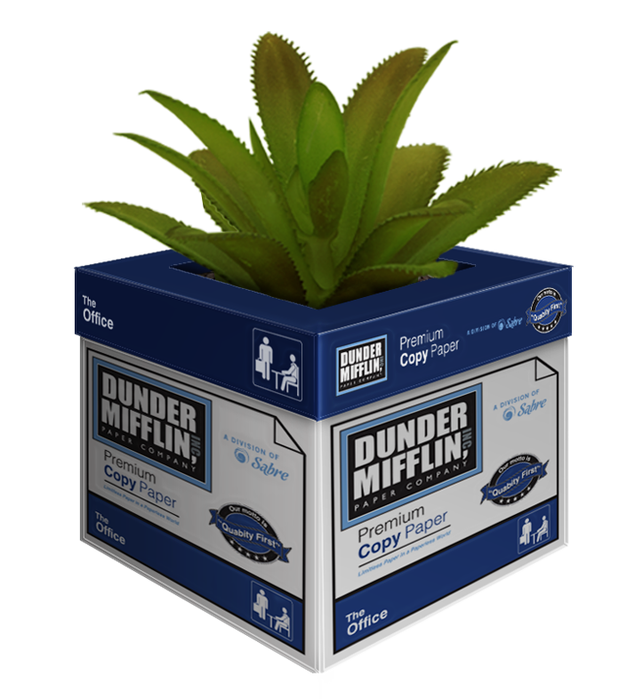 The Office Dunder Mifflin Paper Box Ceramic Planter